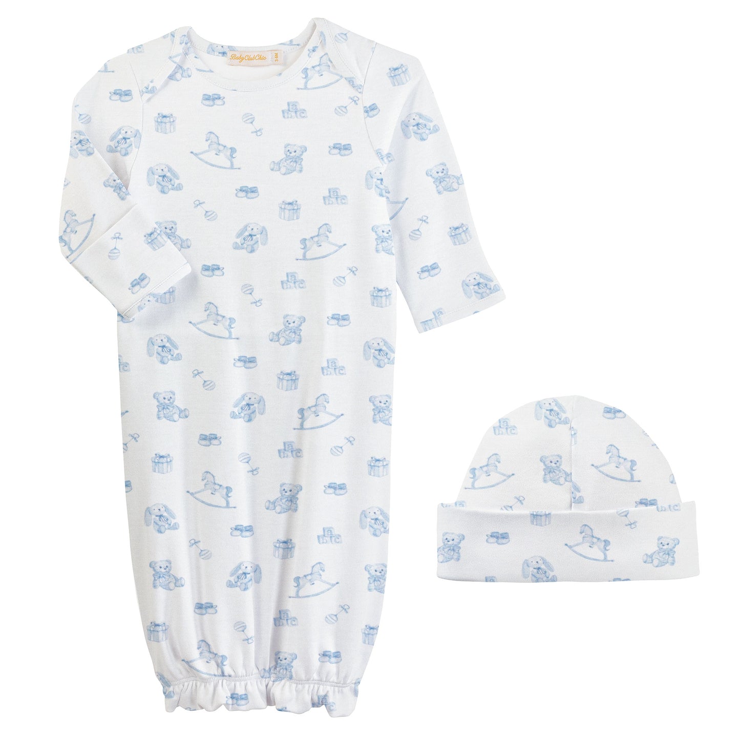 Tiny Baby Toys Pima - Gown & Hat Set