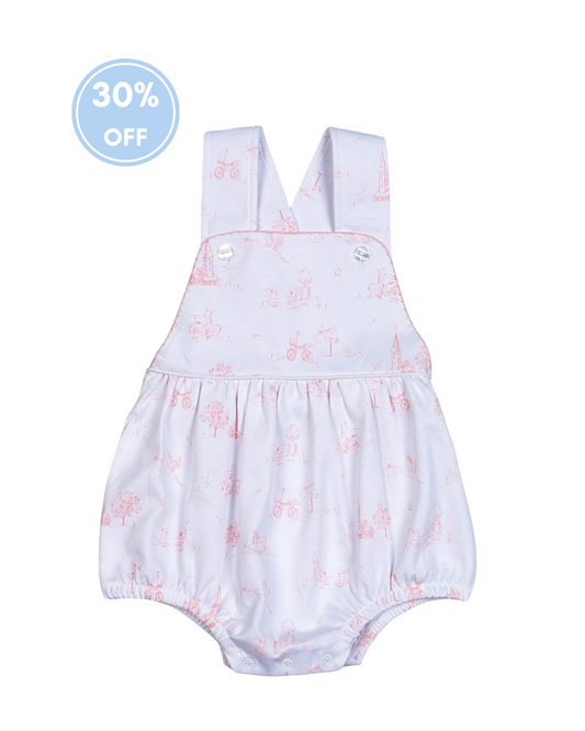 Baby Toile Pima Sun Bubble - Pink