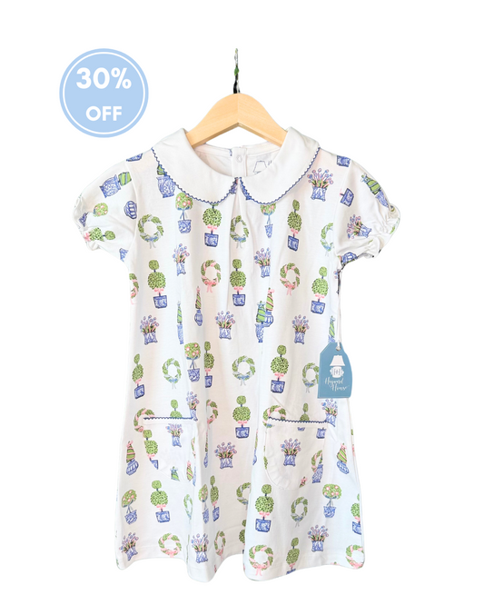 Spring Topiaries - Pima Pocket Twirl Dress