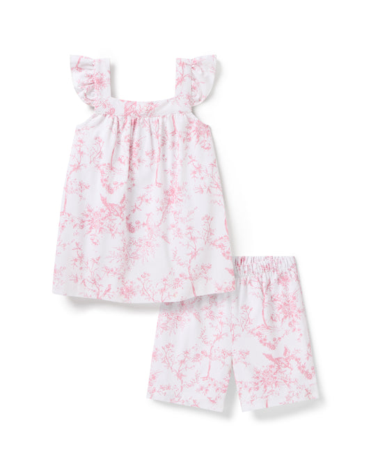 Pink Timeless Toile Twill - Clara Short Set
