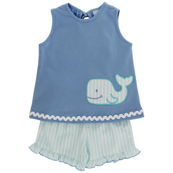 Wally Whale Girls Short Set