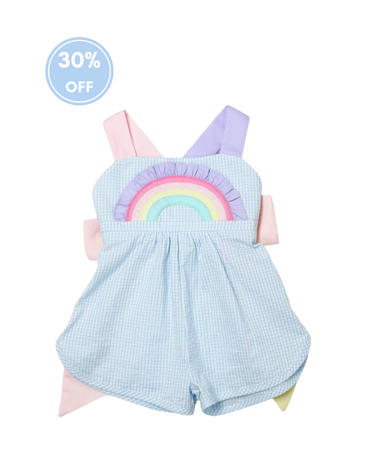 Sussie Seersucker Overall - Rainbow